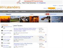 Tablet Screenshot of africatenders.com